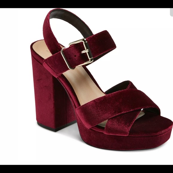 Mossimo Supply Co. Shoes - Alexandra Velvet platform heel pumps Mossimo